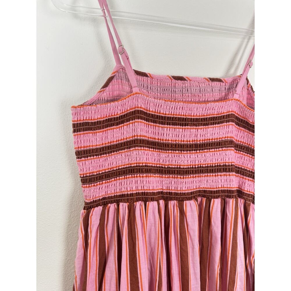 Kate Spade Maxi Dress Calais Stripe Smocked Pink Red $348 Womens M - Picture 5 of 14